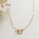 Front clasp Paperclip Necklace