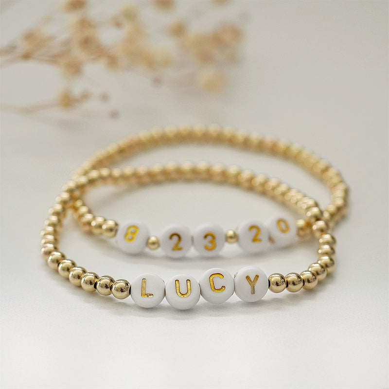 Amazon.com: Baby Bracelets for Infant Girls, Personalized Baby Gift 18K  Gold Plated Name Bracelets for Kids, 1st Birthday Girl Boy Gifts, Custom  Gifts for a Newborn Baptism, Baby Shower to Children, Girls,